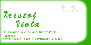 kristof viola business card